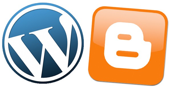 Wordpress and blogger logos 