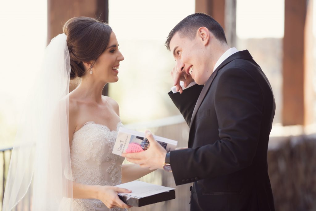 Couple on their wedding day