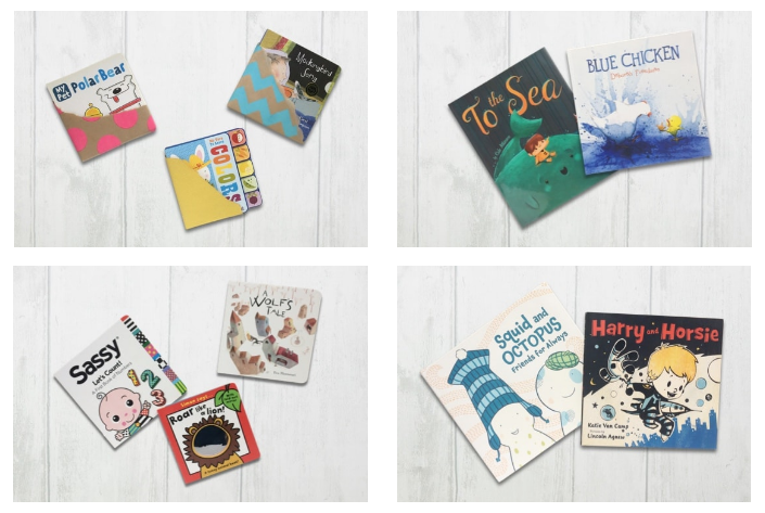 Examples of books available in the Bookroo box