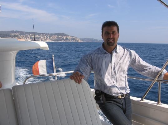 A man on a boat in nice, France