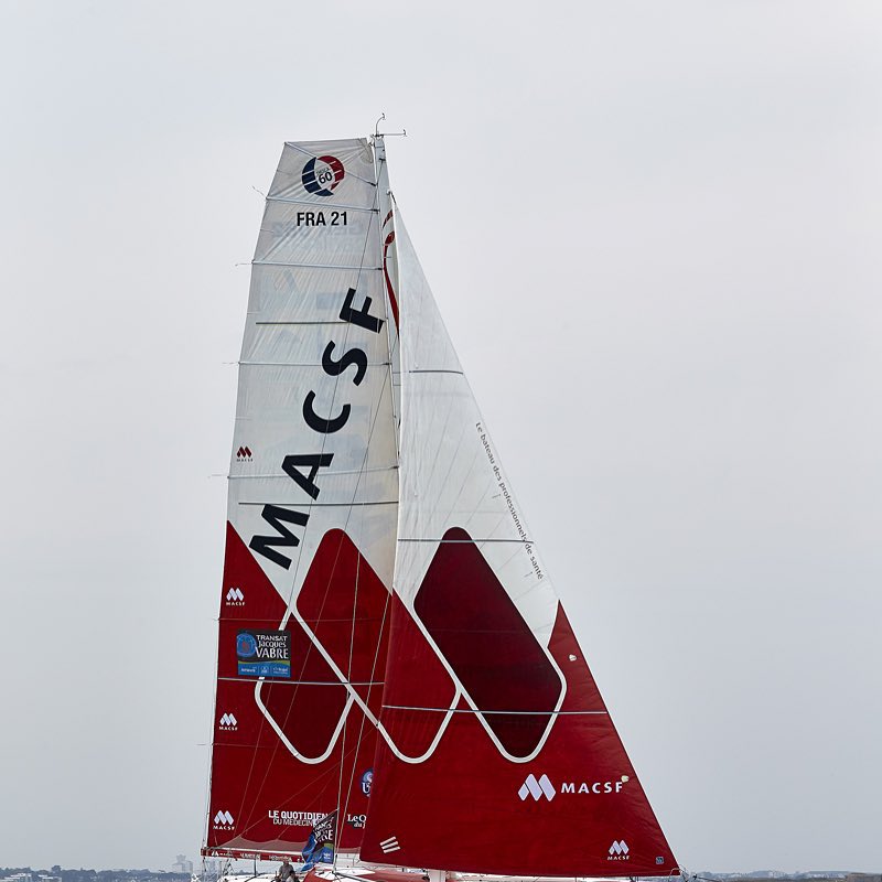 a boat with the MACSF LOGO