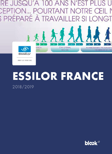 An example of essilor's facebook page blook