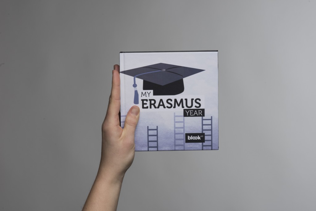 An Erasmus 's student instagram pictures in a book 