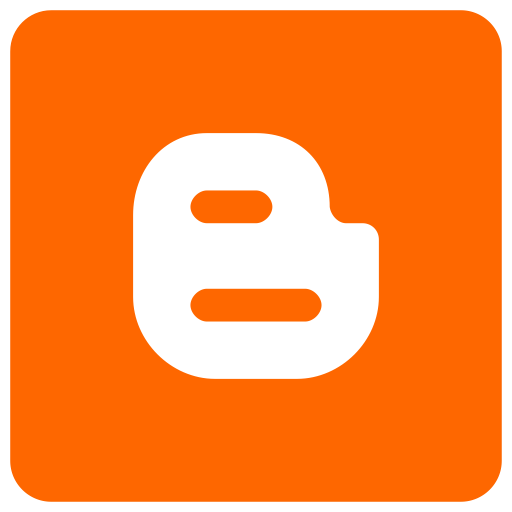 Logo Blogger, B stylisé sur fond orange